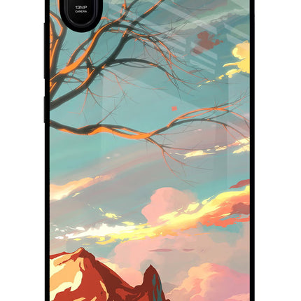 Scenery Redmi 9A/9i Glass Case Back Cover by Casekaro