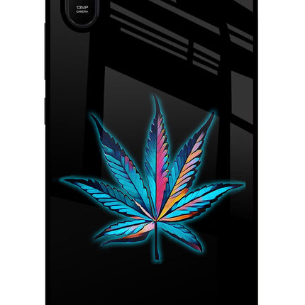 Weed Redmi 9A/9i Glass Case Back Cover by Casekaro