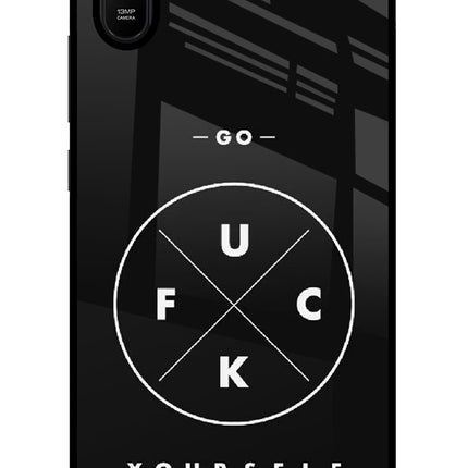Go Fuck Yourself Redmi 9A/9i Glass Case Back Cover by Casekaro