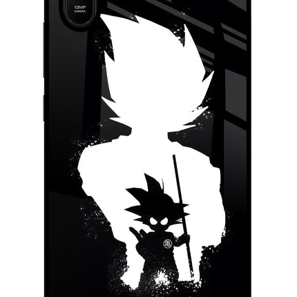 Goku Shadow Redmi 9A/9i Glass Case Back Cover by Casekaro
