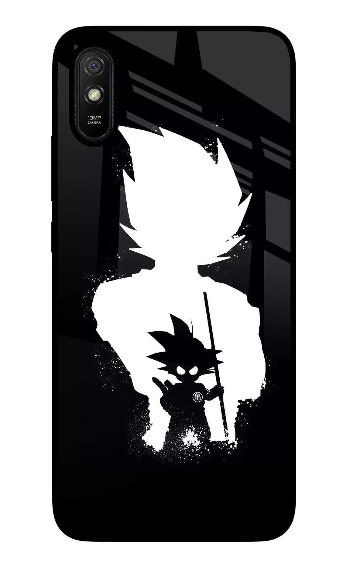 Goku Shadow Redmi 9A/9i Glass Case Back Cover by Casekaro