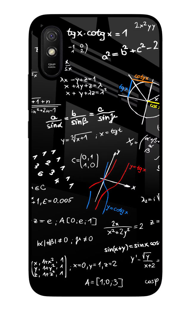 Mathematics Formula Redmi 9A/9i Glass Case Back Cover by Casekaro