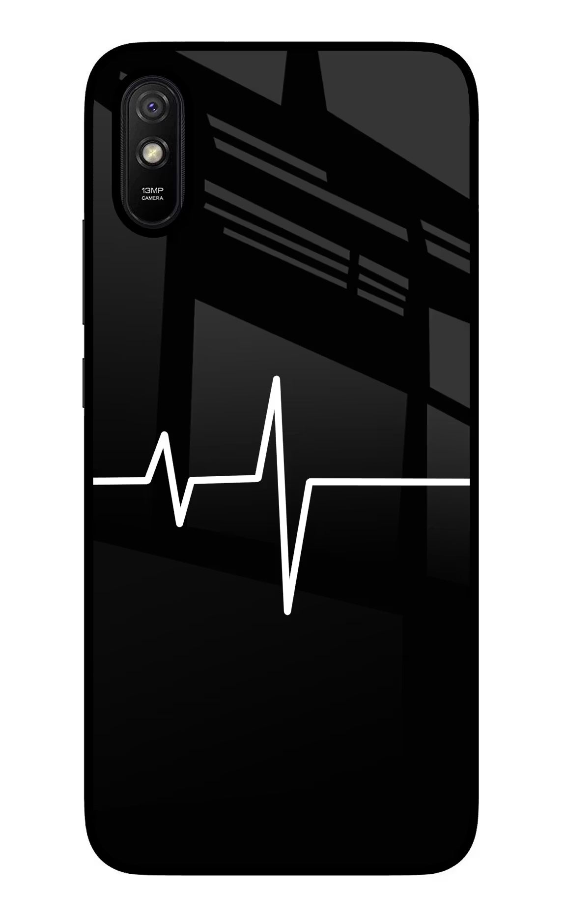 Heart Beats Redmi 9A/9i Glass Case Back Cover by Casekaro