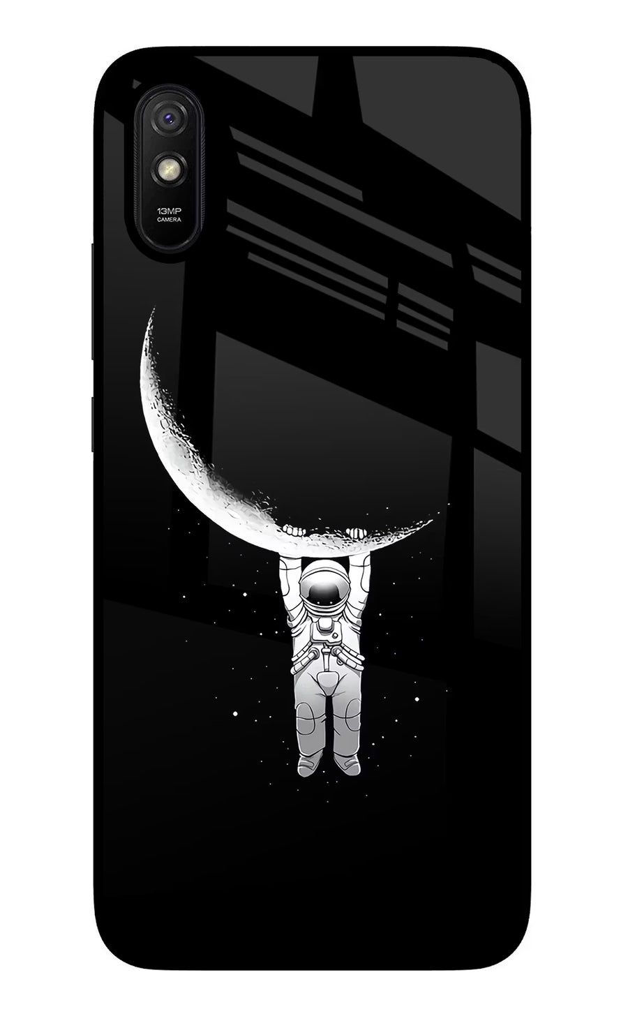Moon Space Redmi 9A/9i Back Cover, Glass case