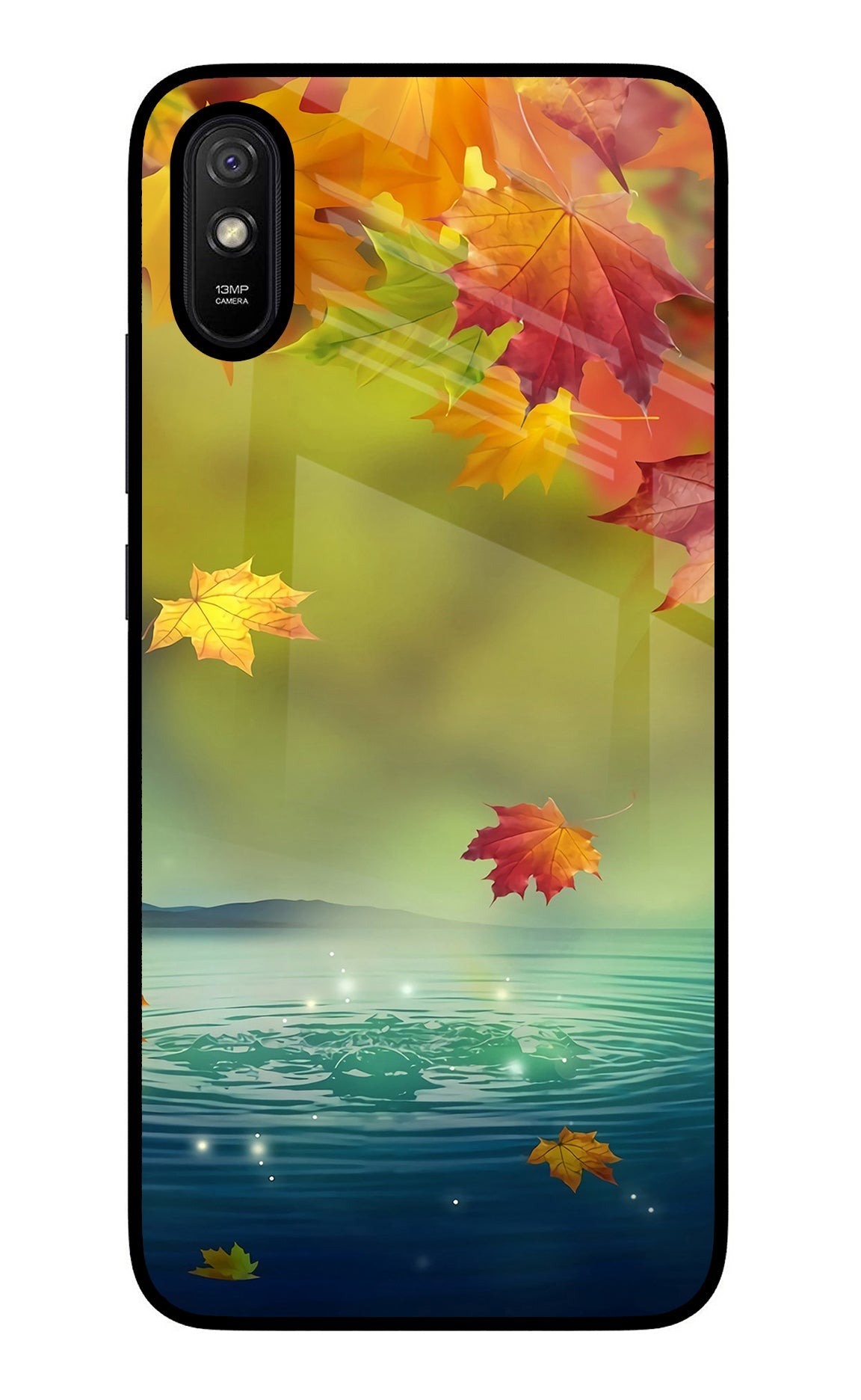 Flowers Redmi 9A/9i Glass Case