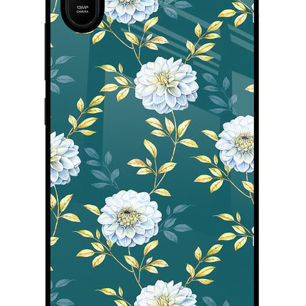 Flowers Redmi 9A/9i Glass Case Back Cover by Casekaro