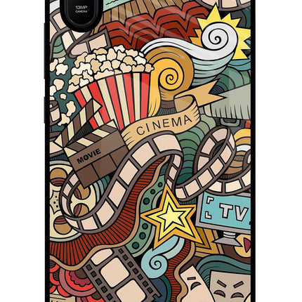 Cinema Abstract Redmi 9A/9i Glass Case Back Cover by Casekaro