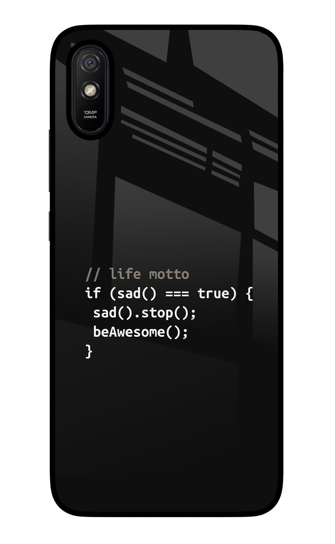 Life Motto Code Redmi 9A/9i Glass Case