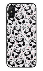 Cute Panda Redmi 9A/9i Glass Case Back Cover by Casekaro