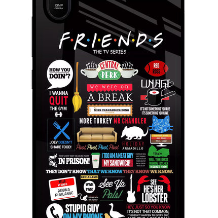 FRIENDS Redmi 9A/9i Glass Case Back Cover by Casekaro