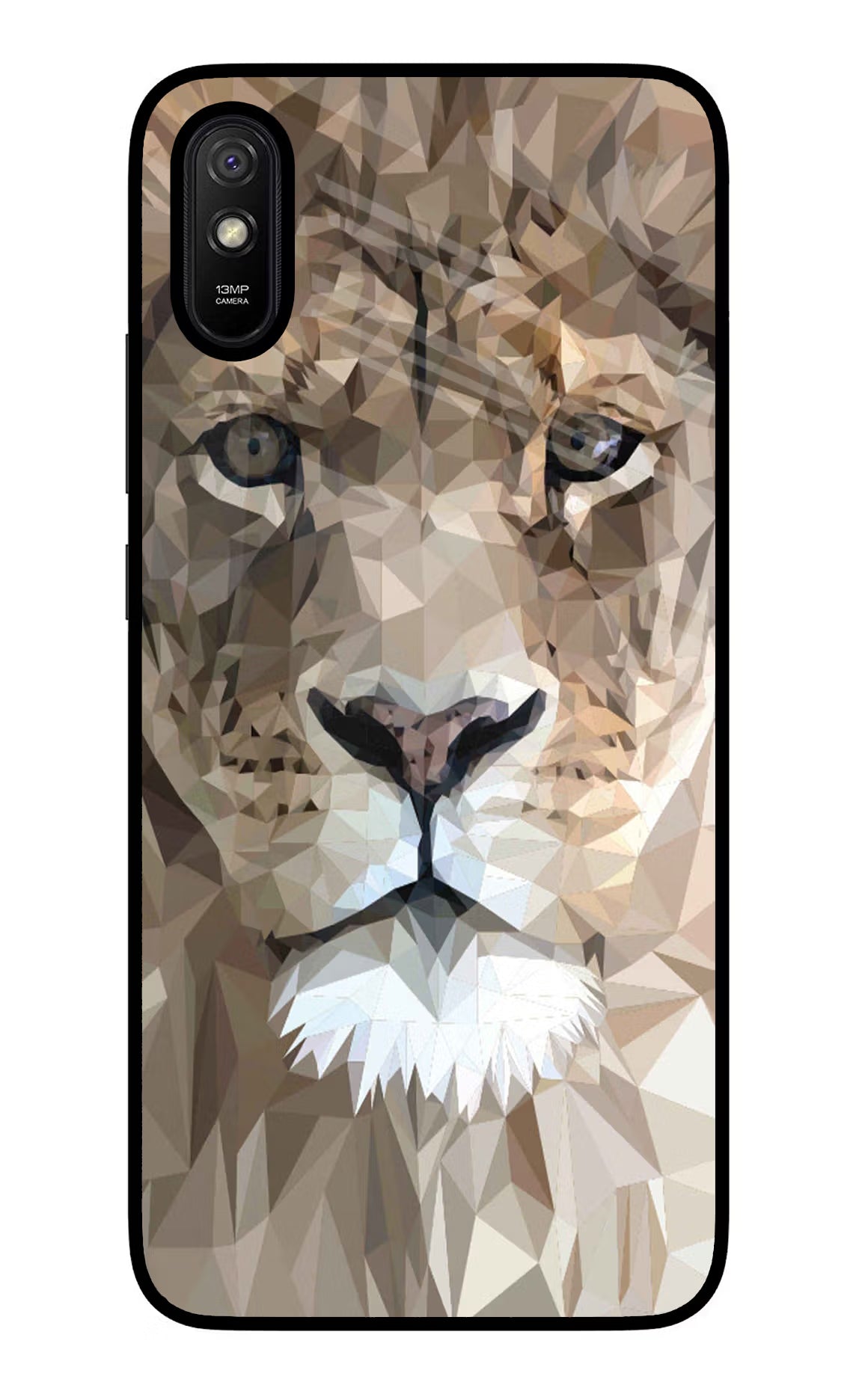 Lion Art Redmi 9A/9i Glass Case Back Cover by Casekaro