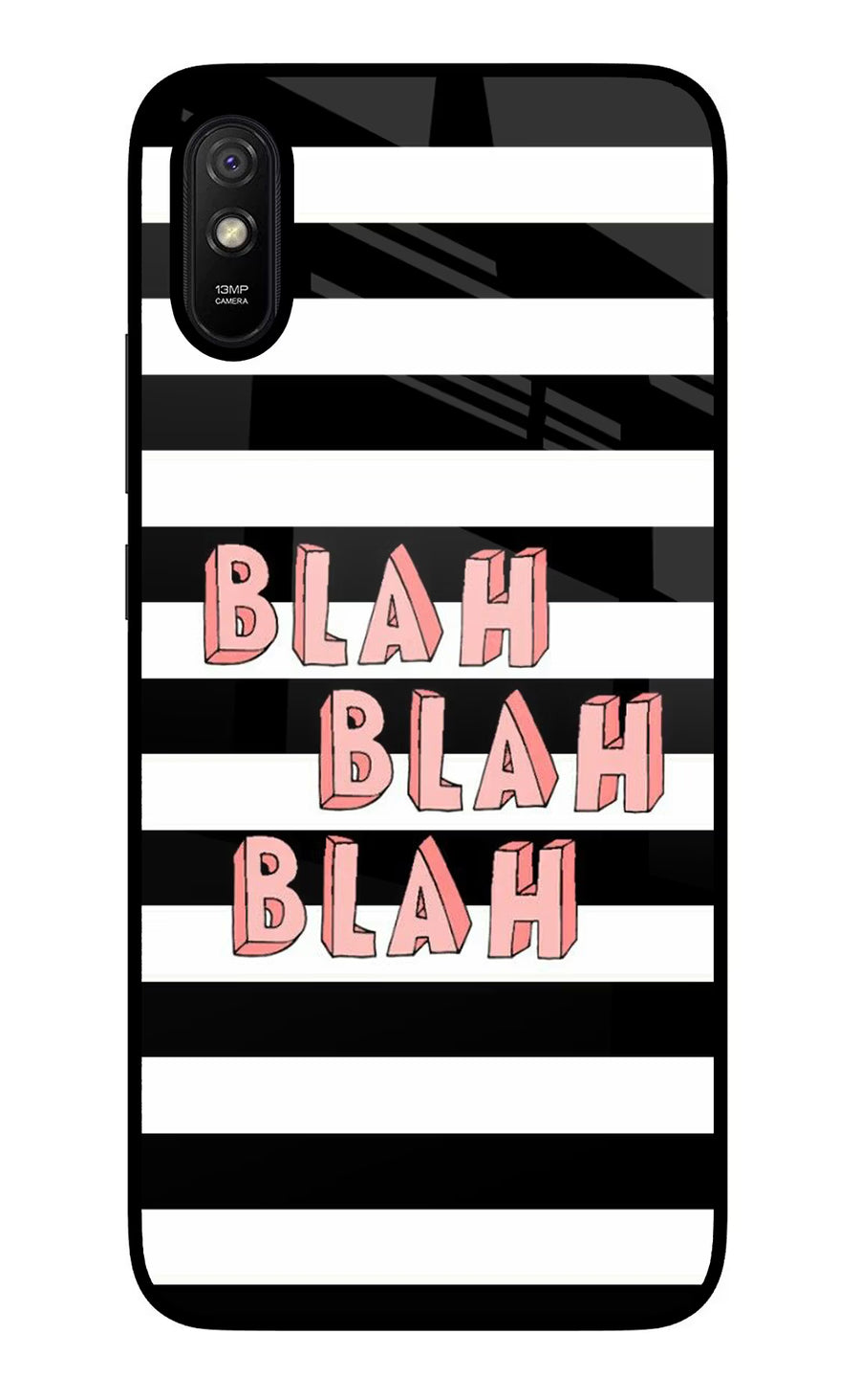 Blah Blah Blah Redmi 9A/9i Back Cover, Glass case