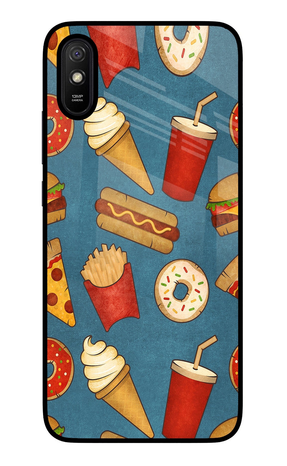 Foodie Redmi 9A/9i Glass Case