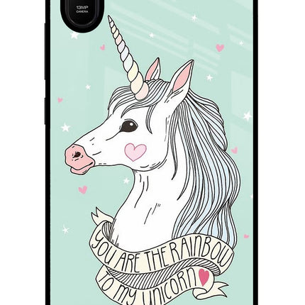 Unicorn Wallpaper Redmi 9A/9i Glass Case Back Cover by Casekaro