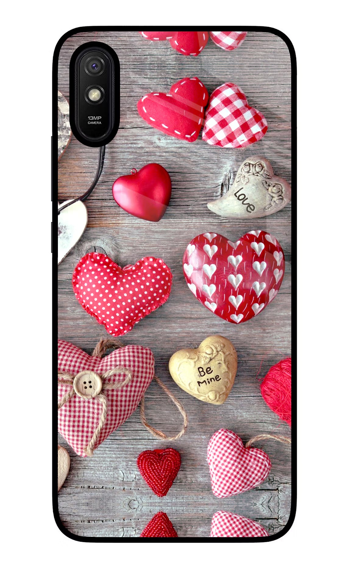 Love Wallpaper Redmi 9A/9i Glass Case Back Cover by Casekaro