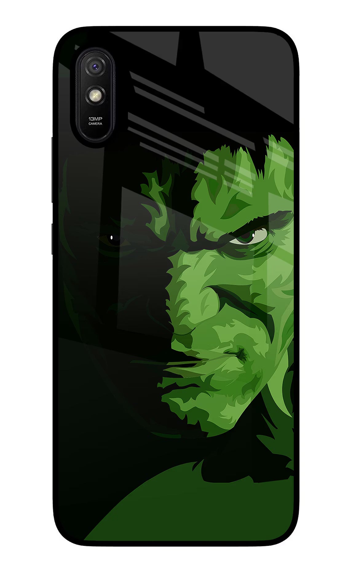 HULK Redmi 9A/9i Glass Case Back Cover by Casekaro