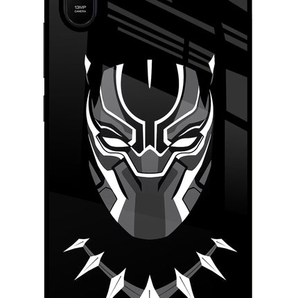 Black Panther Redmi 9A/9i Glass Case Back Cover by Casekaro
