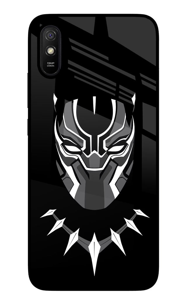 Black Panther Redmi 9A/9i Glass Case Back Cover by Casekaro