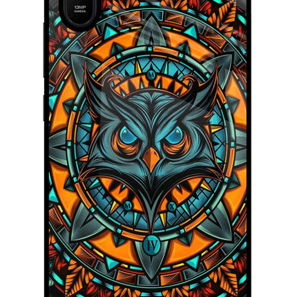 Angry Owl Art Redmi 9A/9i Glass Case Back Cover by Casekaro