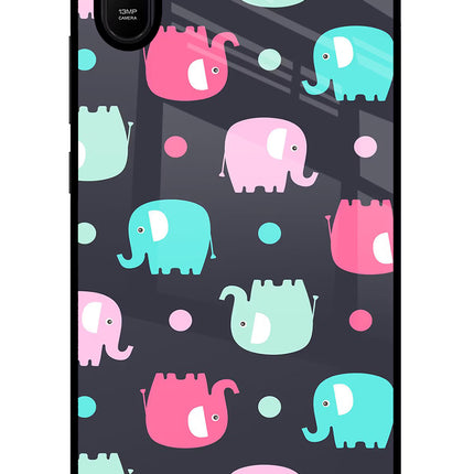 Elephants Redmi 9A/9i Glass Case Back Cover by Casekaro