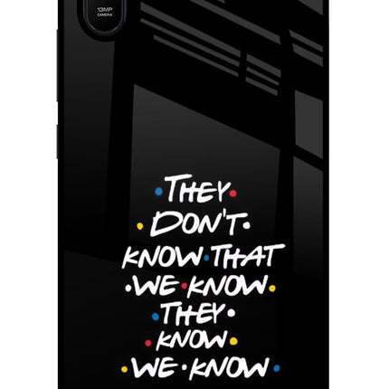 FRIENDS Dialogue Redmi 9A/9i Glass Case Back Cover by Casekaro