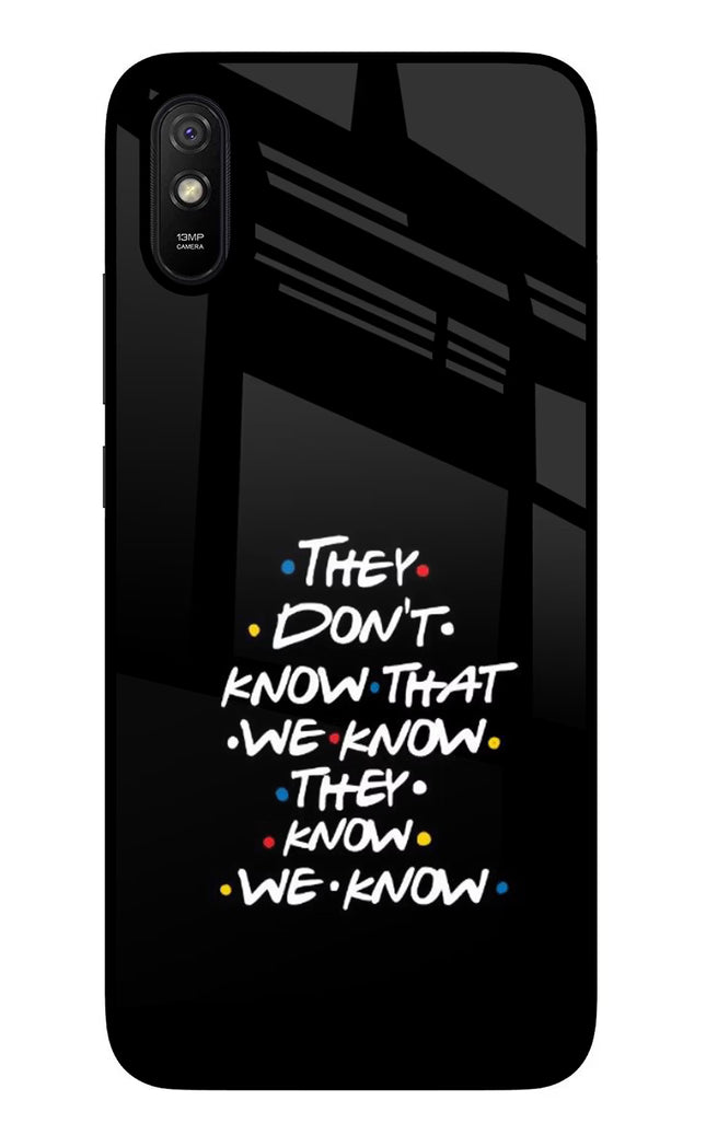FRIENDS Dialogue Redmi 9A/9i Glass Case Back Cover by Casekaro