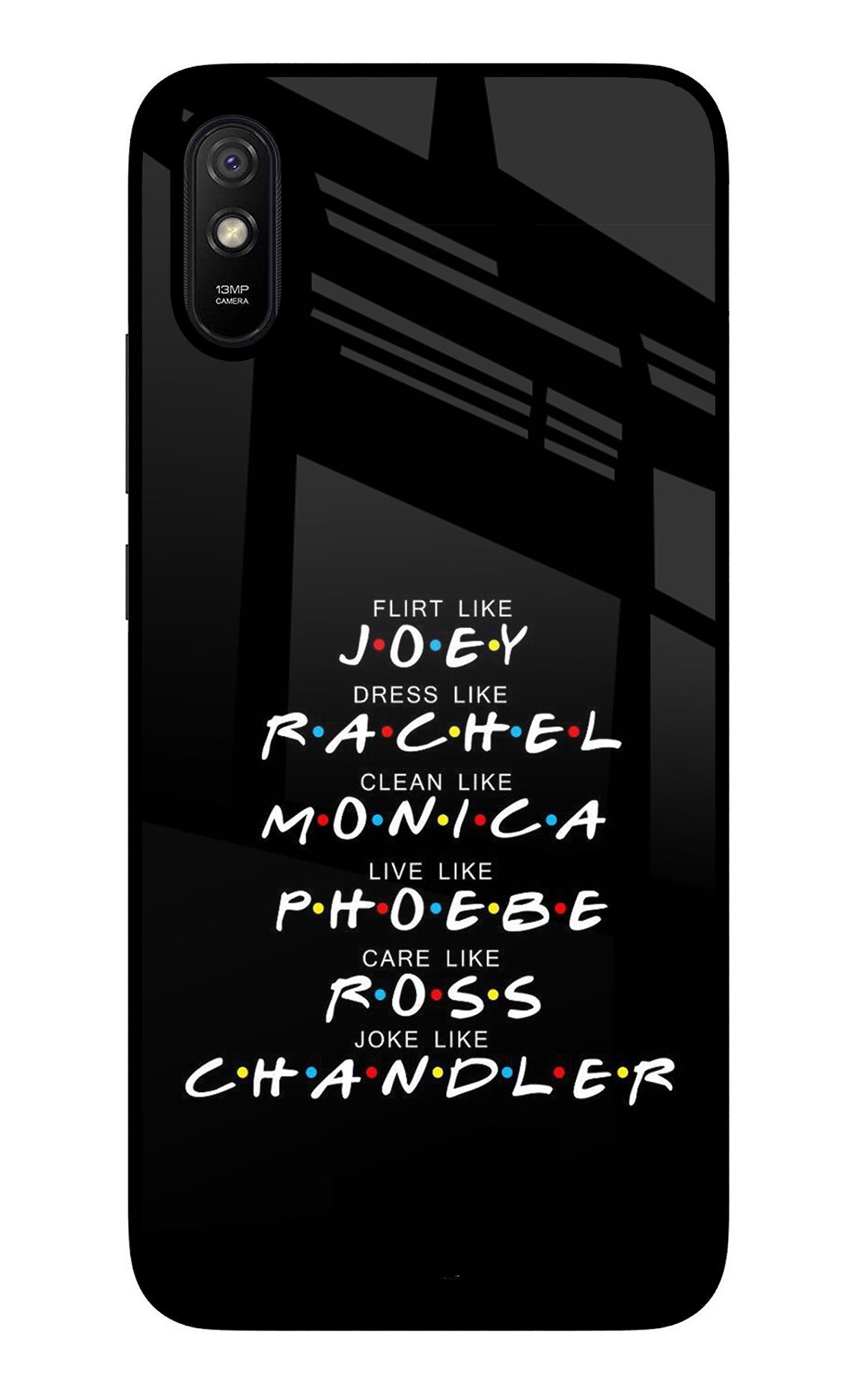 FRIENDS Character Redmi 9A/9i Glass Case