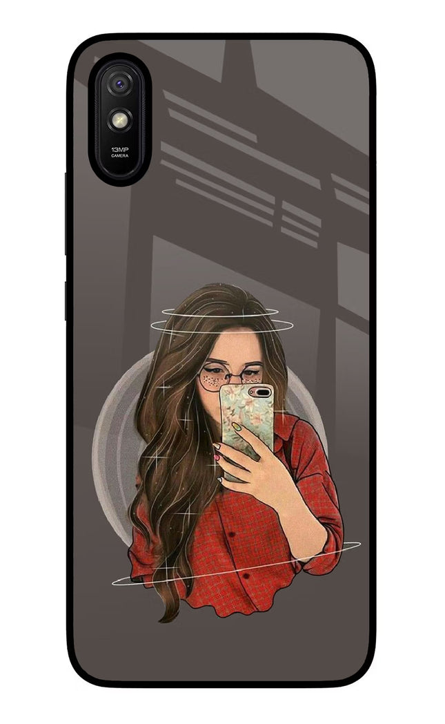 Selfie Queen Redmi 9A/9i Glass Case Back Cover by Casekaro