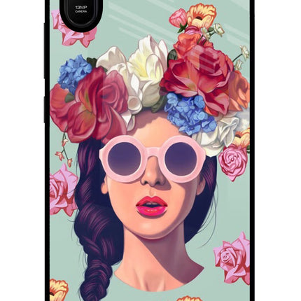 Pretty Girl Redmi 9A/9i Glass Case Back Cover by Casekaro