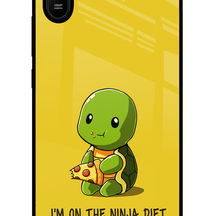 I'm on Ninja Diet Redmi 9A/9i Glass Case Back Cover by Casekaro