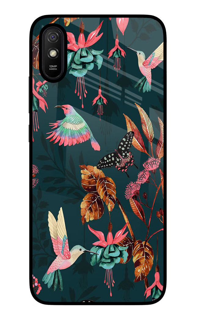 Birds Redmi 9A/9i Glass Case Back Cover by Casekaro