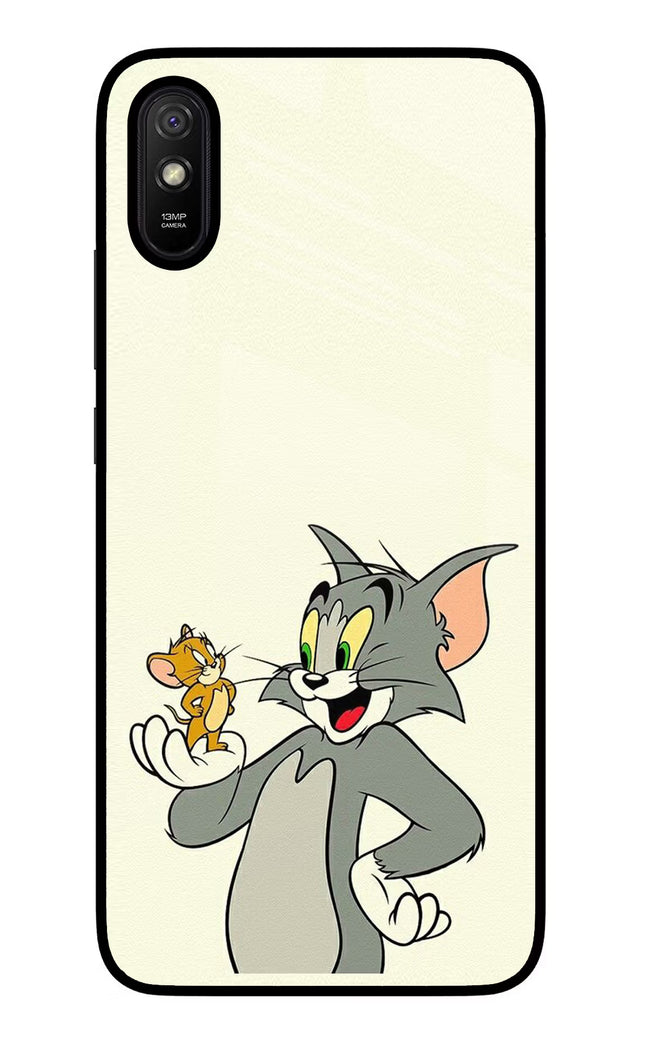 Tom & Jerry Redmi 9A/9i Glass Case Back Cover by Casekaro