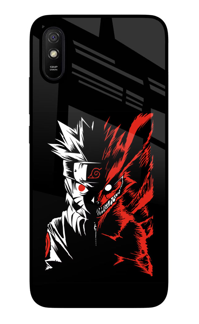 Naruto Two Face Redmi 9A/9i Glass Case Back Cover by Casekaro