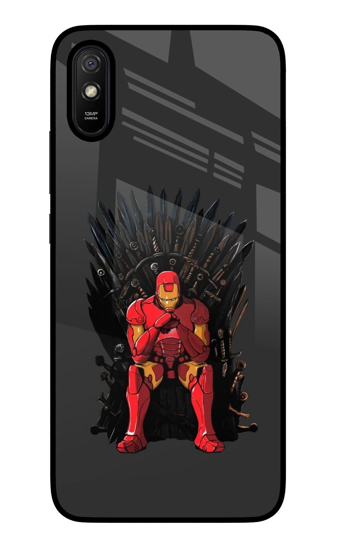 Ironman Throne Redmi 9A/9i Glass Case