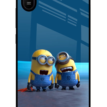 Minion Laughing Redmi 9A/9i Glass Case Back Cover by Casekaro