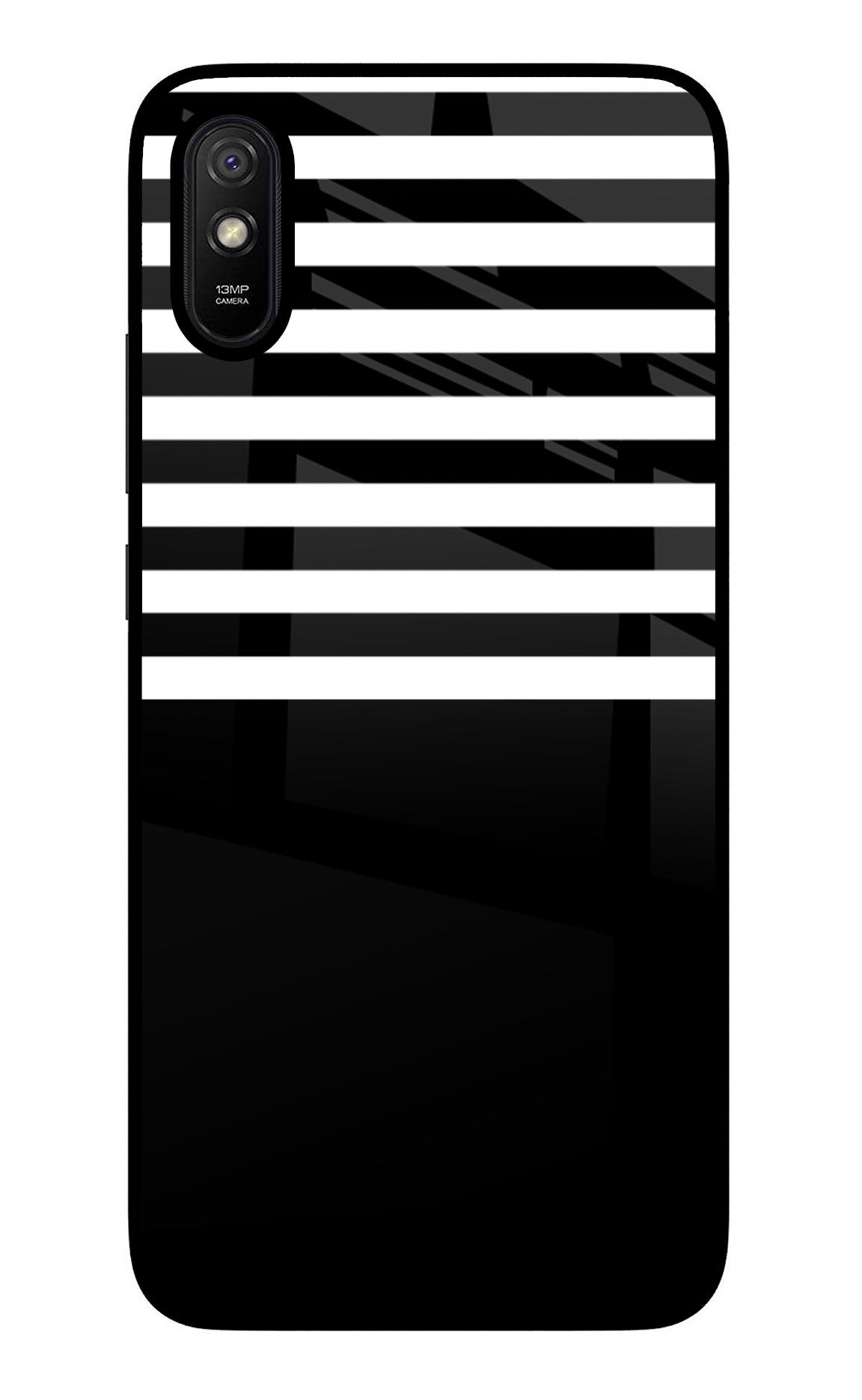 Black and White Print Redmi 9A/9i Glass Case