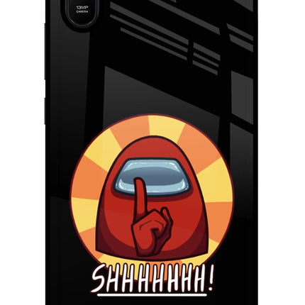 Among Us Shhh! Redmi 9A/9i Glass Case Back Cover by Casekaro
