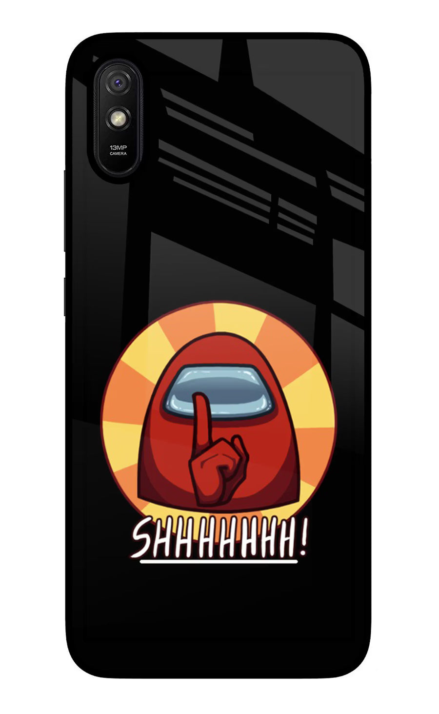 Among Us Shhh! Redmi 9A/9i Back Cover, Glass case