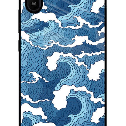 Blue Waves Redmi 9A/9i Glass Case