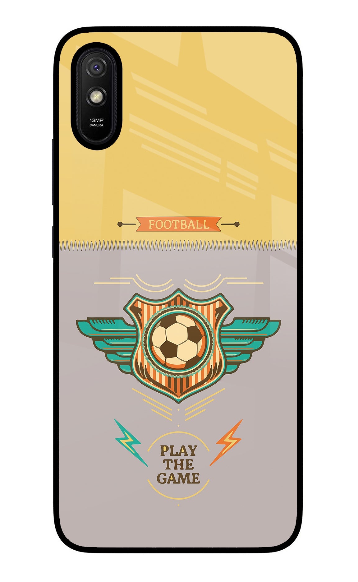 Football Redmi 9A/9i Glass Case