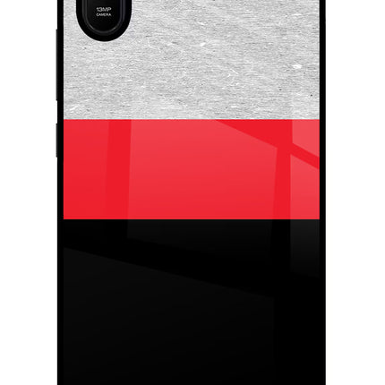 Tri Color Pattern Redmi 9A/9i Glass Case Back Cover by Casekaro