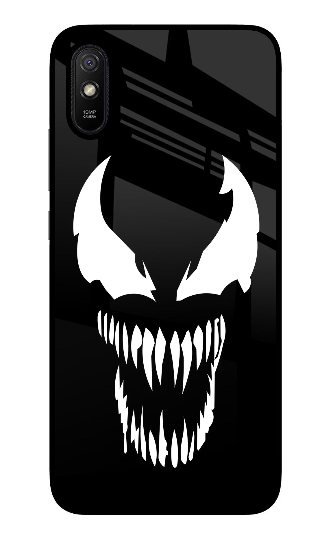 Venom Redmi 9A/9i Glass Case Back Cover by Casekaro