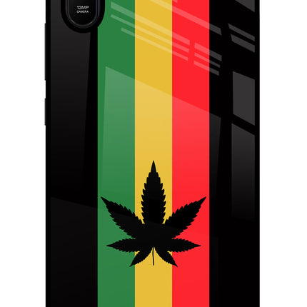 Weed Flag Redmi 9A/9i Glass Case Back Cover by Casekaro