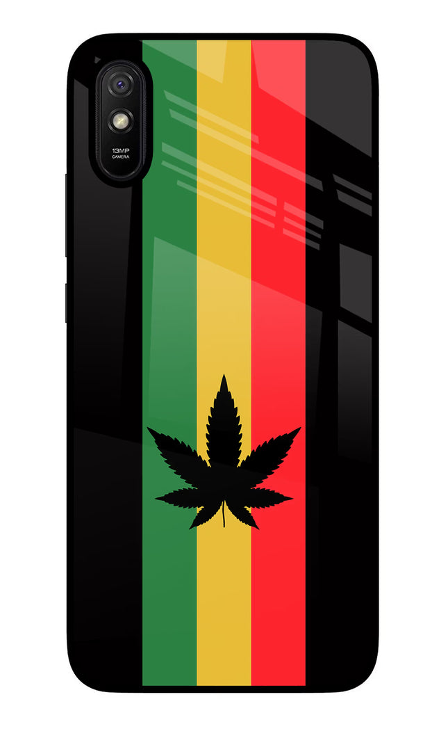 Weed Flag Redmi 9A/9i Glass Case Back Cover by Casekaro