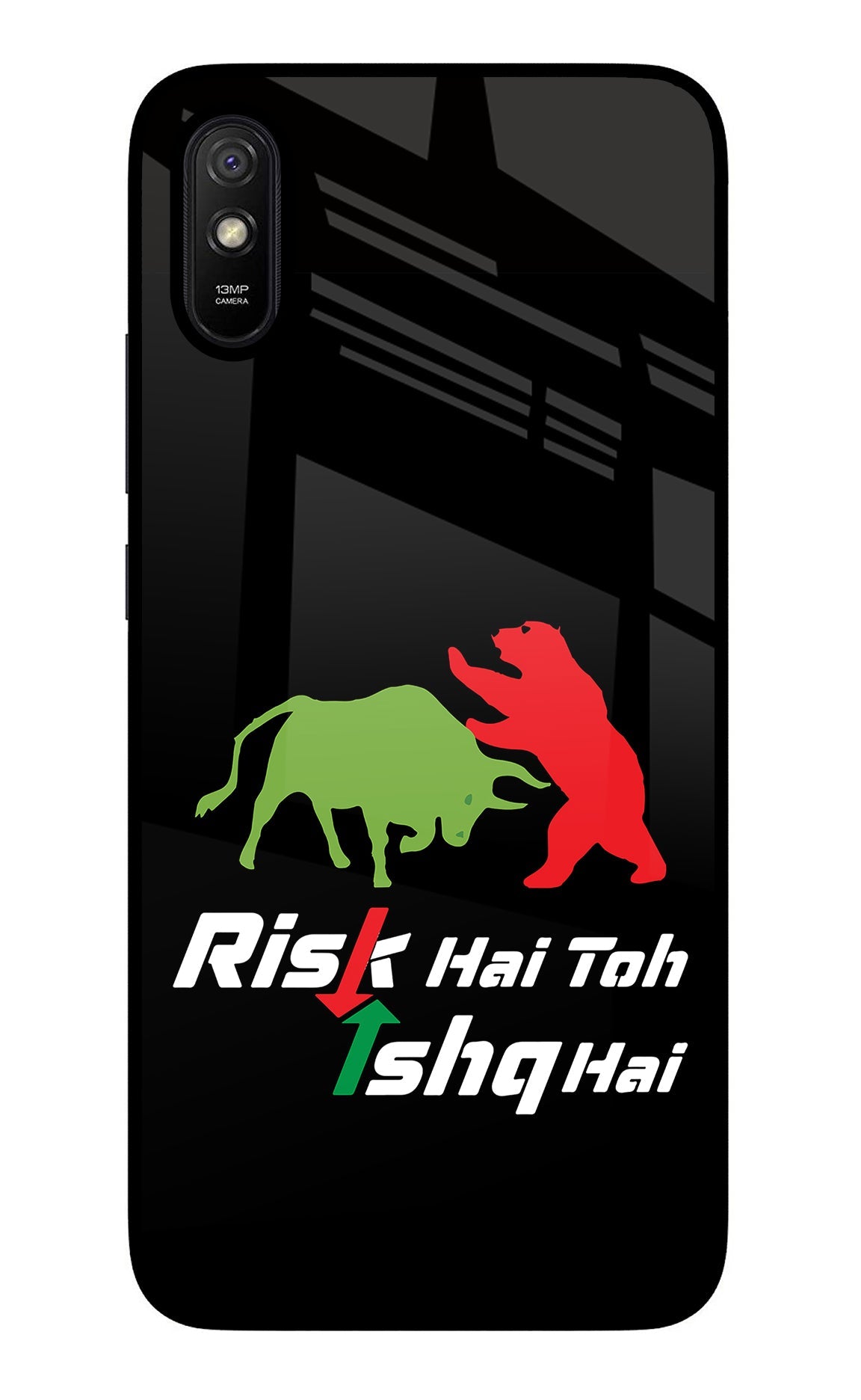 Risk Hai Toh Ishq Hai Redmi 9A/9i Glass Case