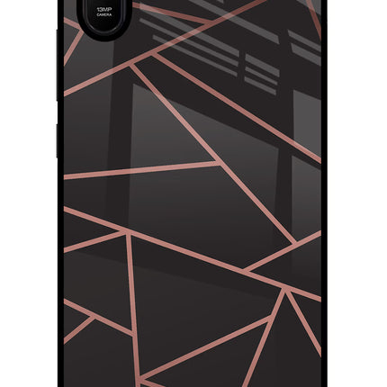 Geometric Pattern Redmi 9A/9i Glass Case Back Cover by Casekaro