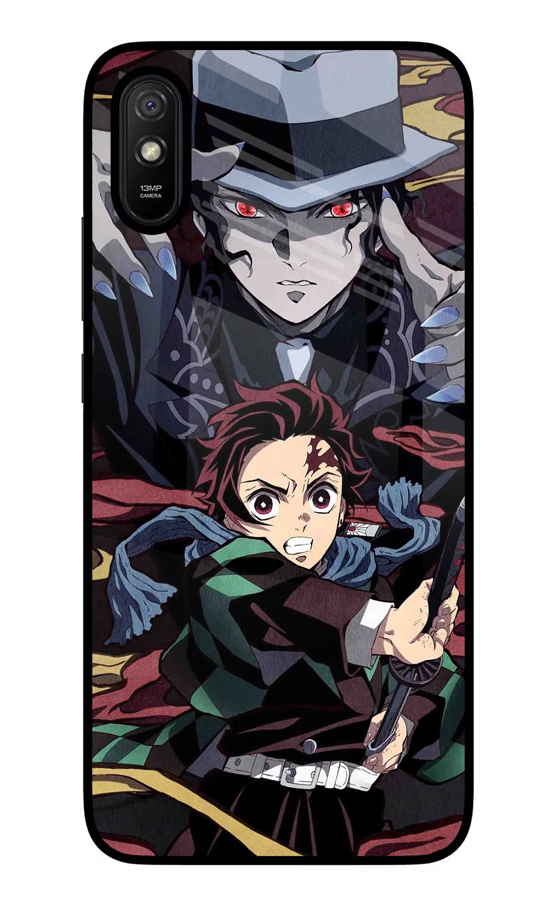 Demon Slayer Redmi 9A/9i Glass Case Back Cover by Casekaro