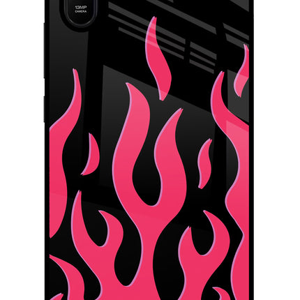 Fire Flames Redmi 9A/9i Glass Case Back Cover by Casekaro