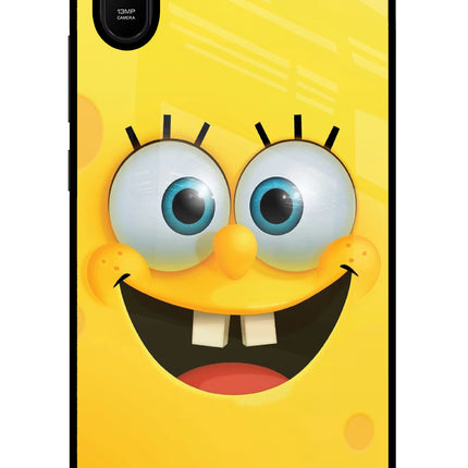 Sponge 1 Redmi 9A/9i Glass Case Back Cover by Casekaro