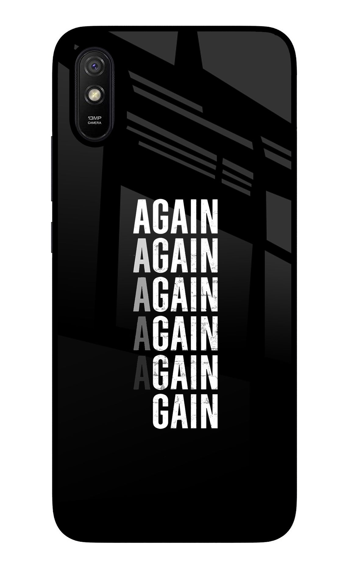 Again Again Gain Redmi 9A/9i Glass Case